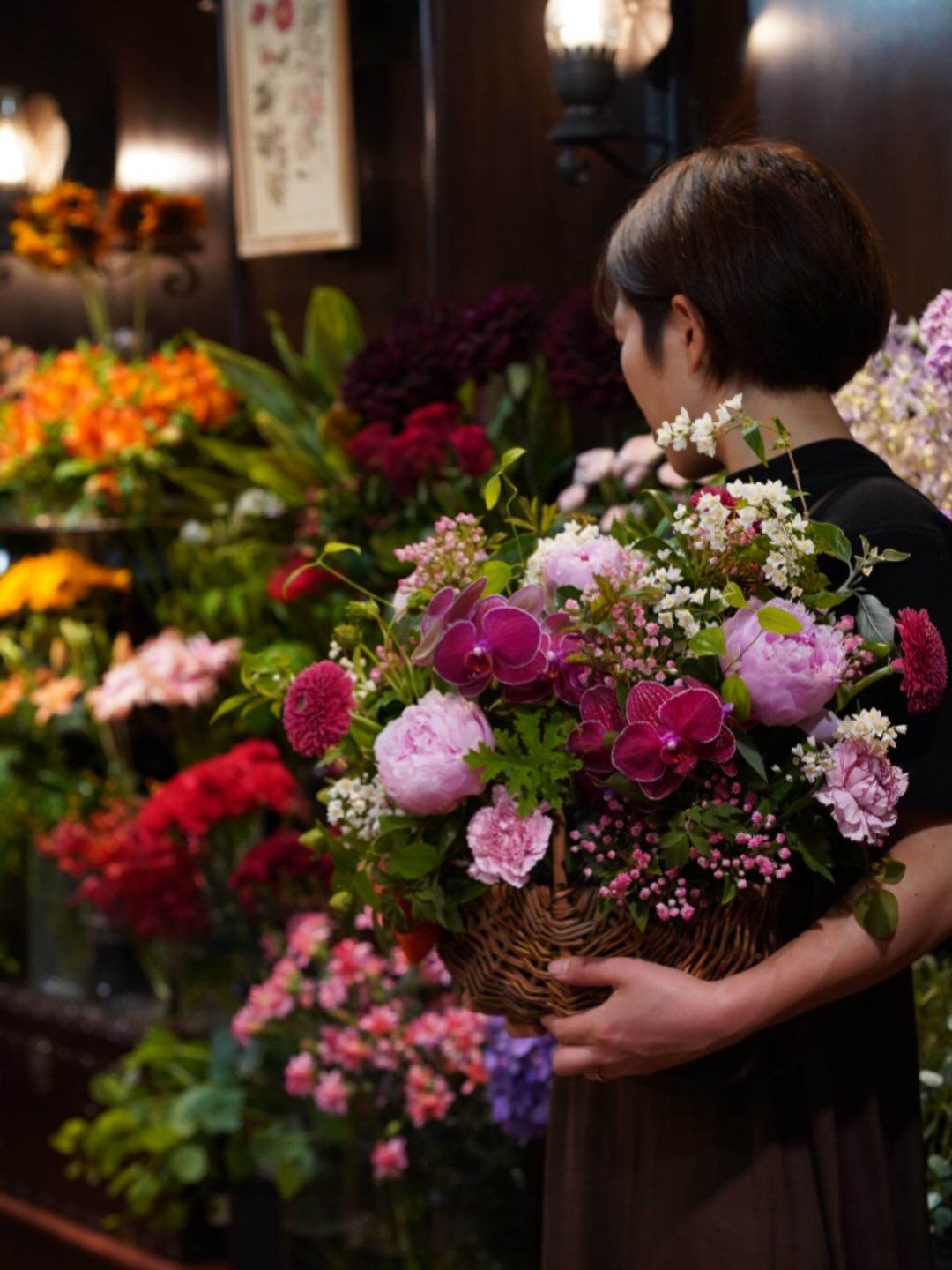 Peony arrangement.