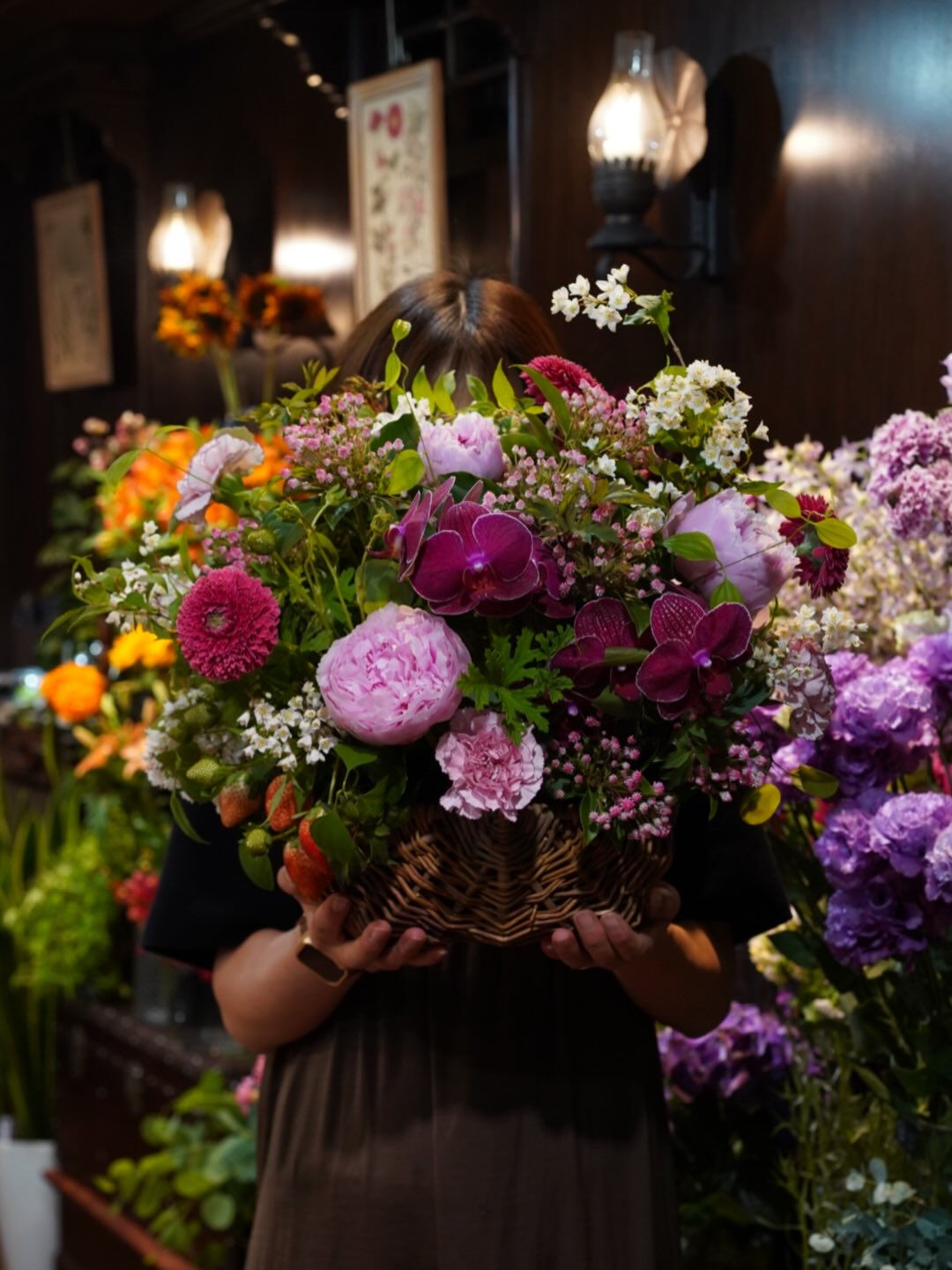 Peony arrangement.