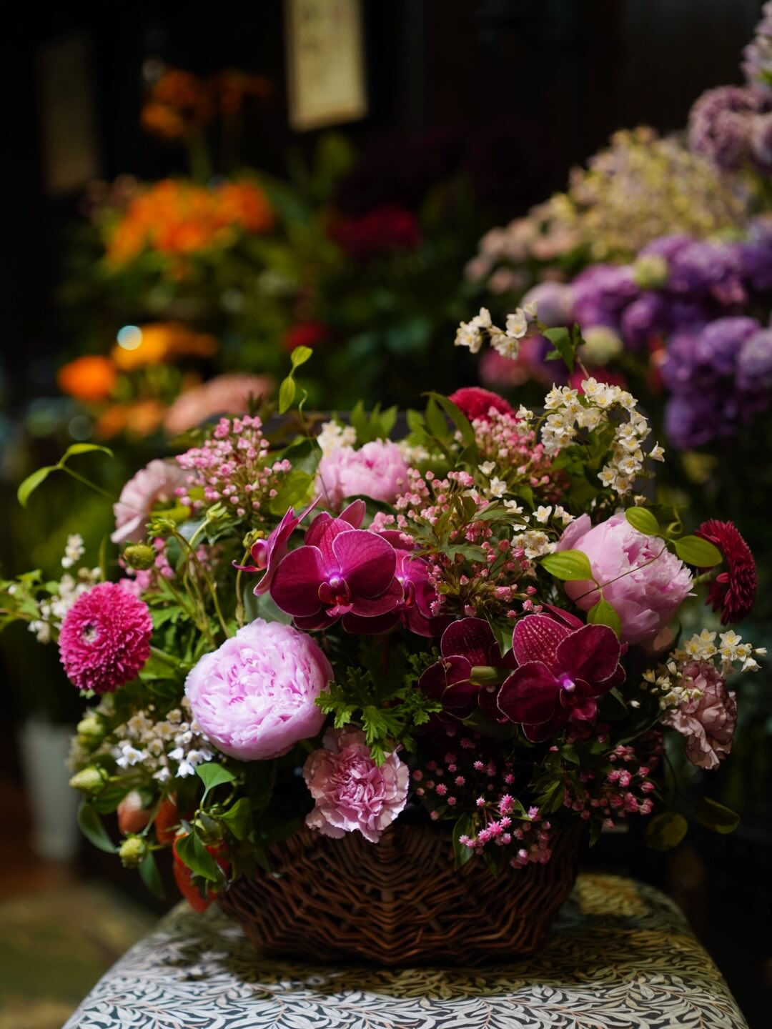 Peony arrangement.