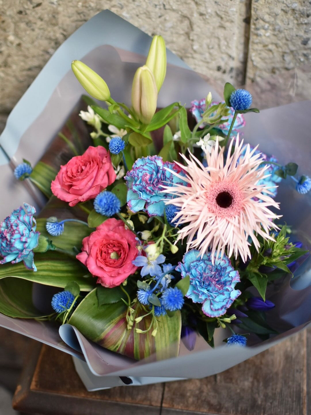 Birthday arrangement. 🩷🩵💙