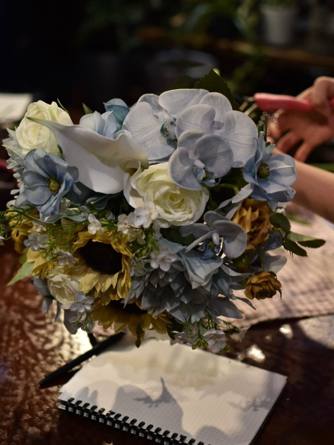 Artificial flower lesson.