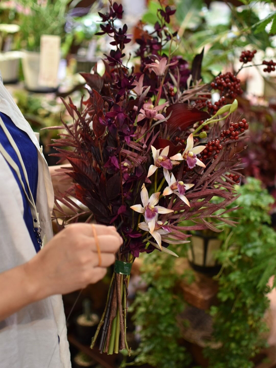 Artificial flower lesson.
