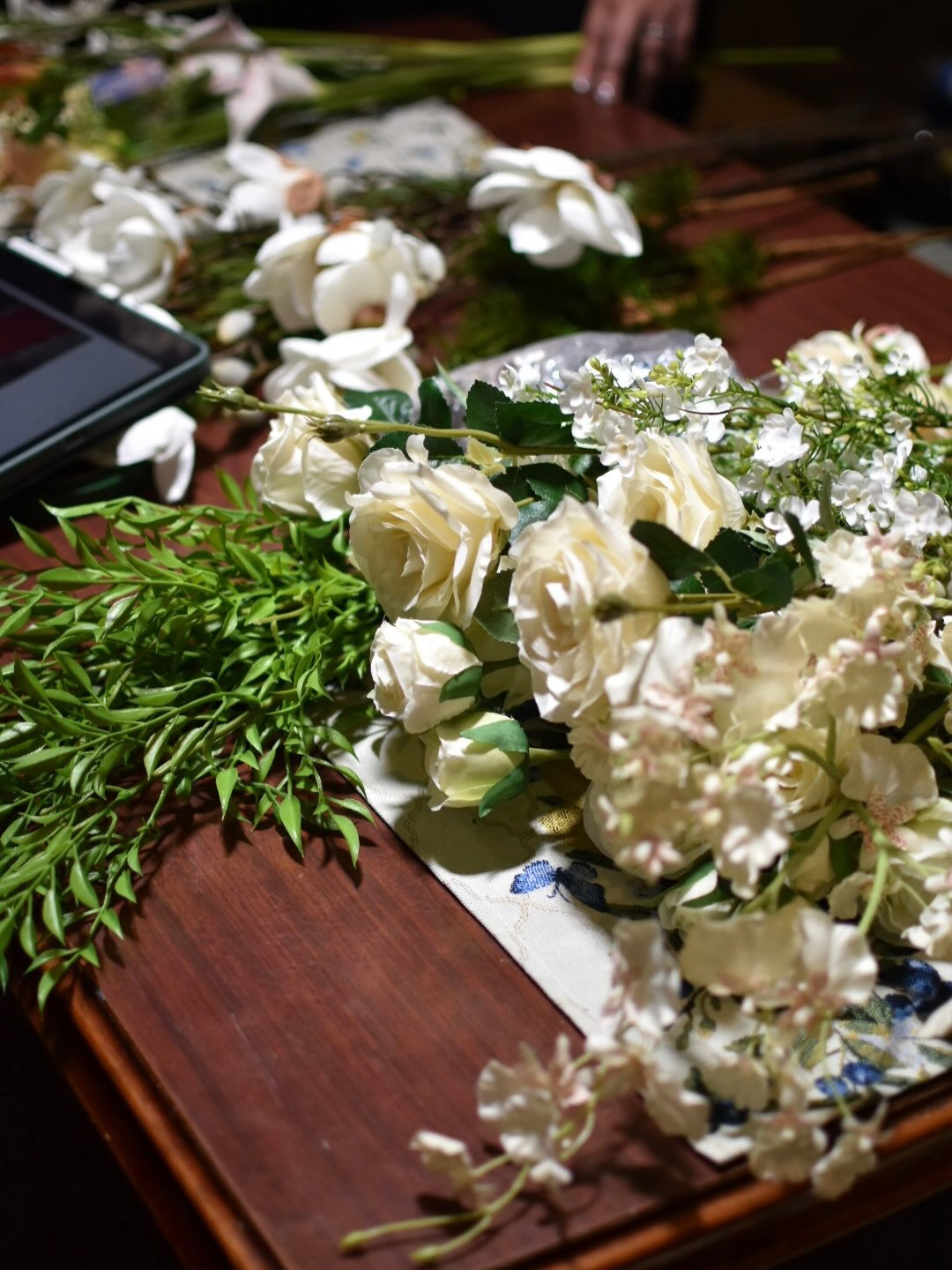 Artificial flower lesson.