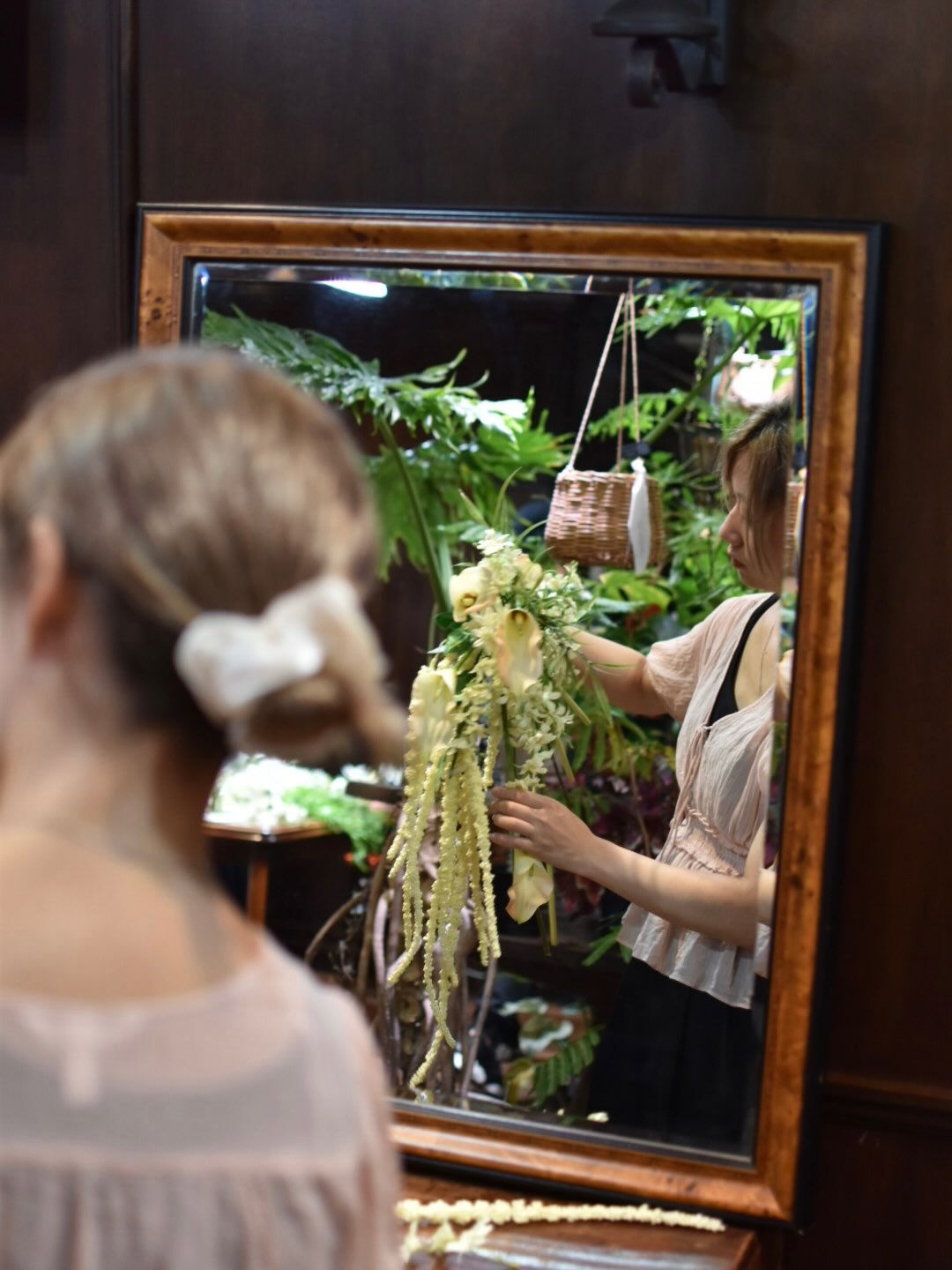 Artificial flower lesson.