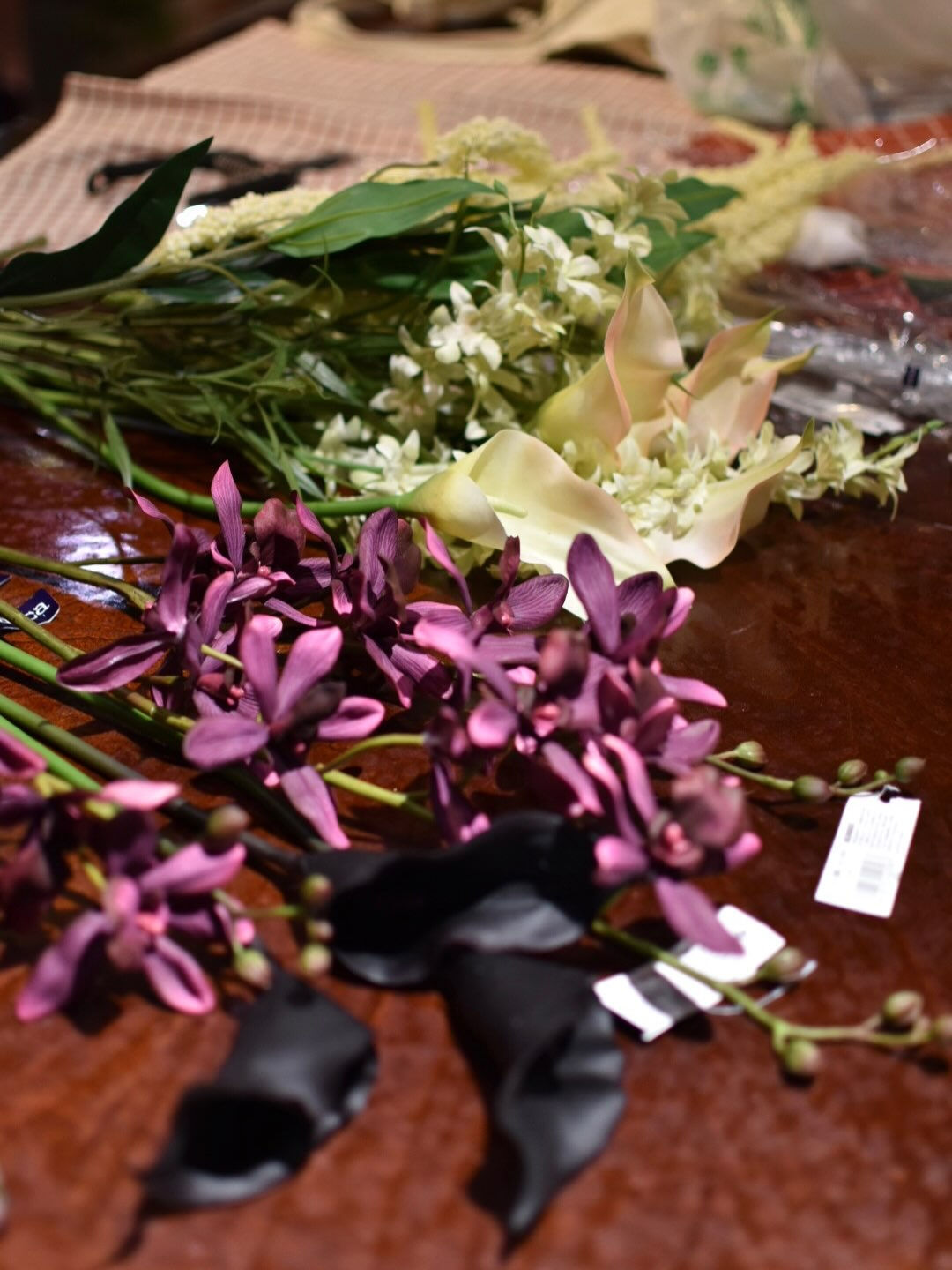 Artificial flower lesson.