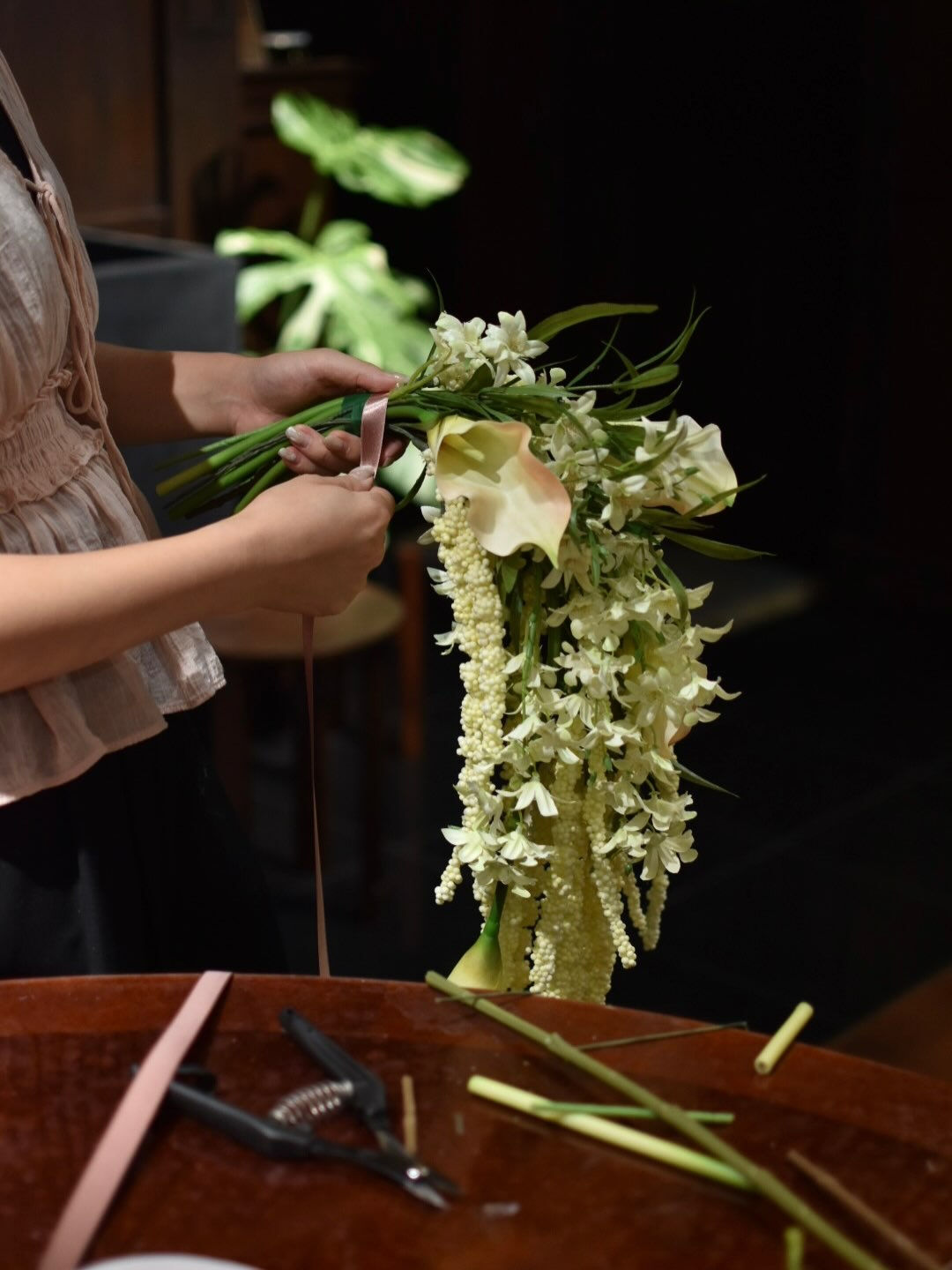Artificial flower lesson.